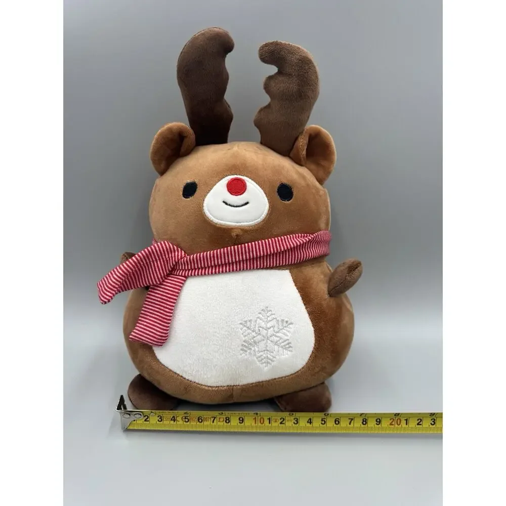 Dream Kids Squishy Type Reindeer Plush In Scarf 9” Stuffed Animal